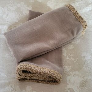 Phantoscope, Euro Pillow Shams, Burlap, Taupe, Jute, Cottagecore, Boho, Farmhous